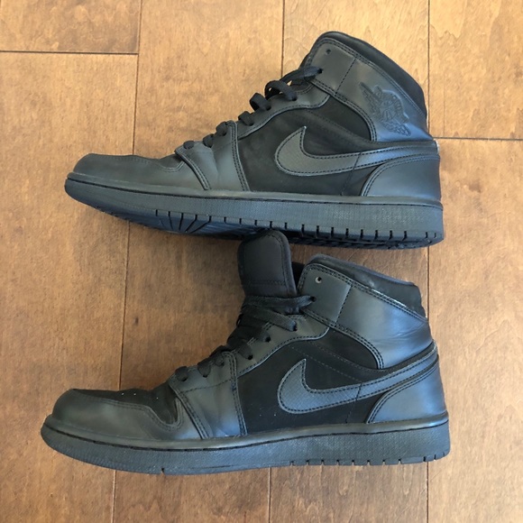Nike Other - Nike Air Jordan 1 Mid Triple Black Shoes